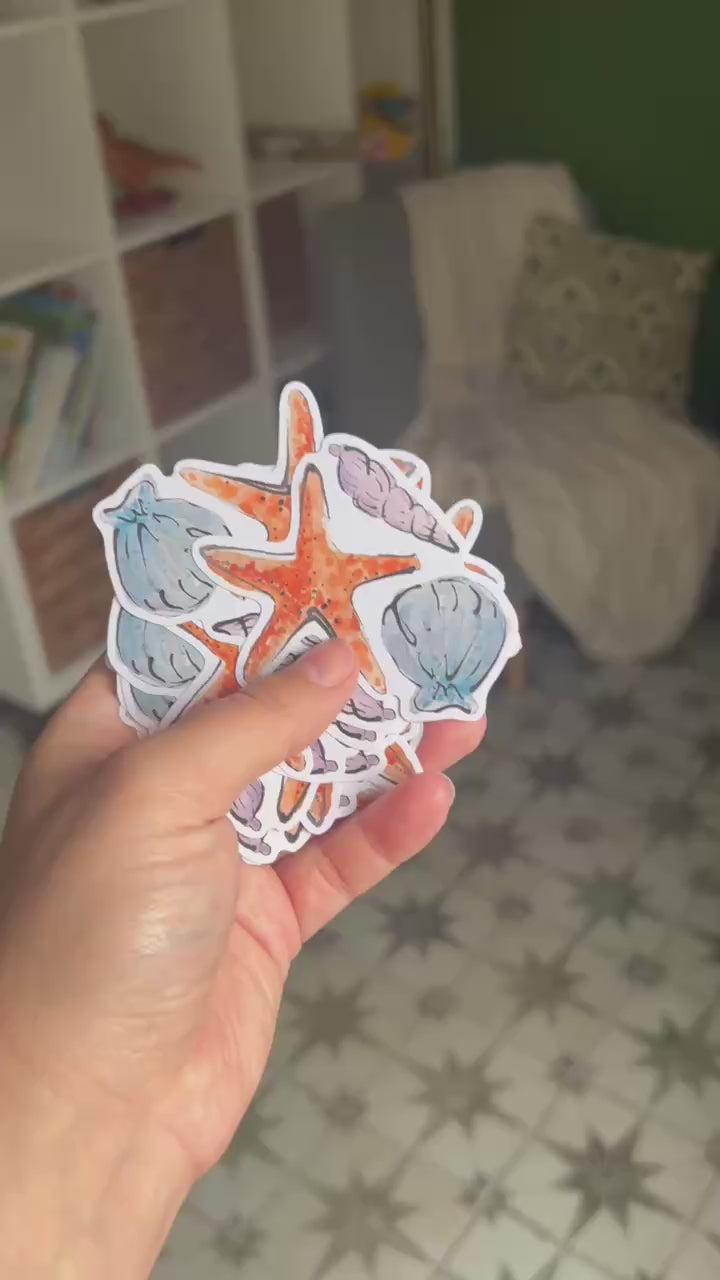 Starfish and Shells Sticker
